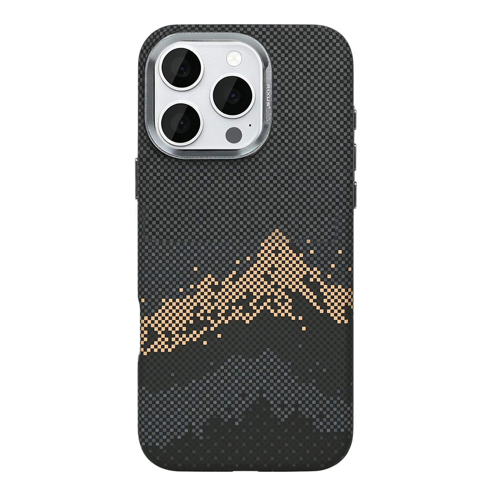 Rixus Alpine Ultra-Slim Case With MagSafe Compatible RXD082 For Apple iPhone 16 Pro Mountain Black