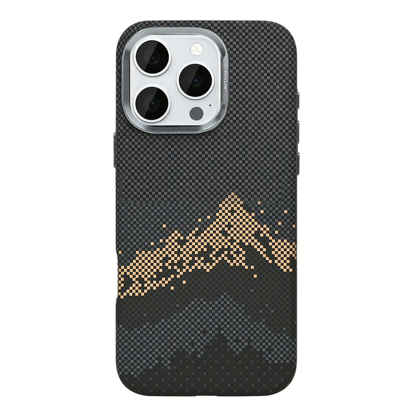 Rixus Alpine Ultra-Slim Case With MagSafe Compatible RXD082 For Apple iPhone 16 Pro Mountain Black