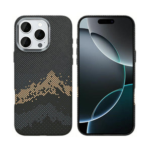 Rixus Alpine Ultra-Slim Case With MagSafe Compatible RXD082 For Apple iPhone 16 Pro Mountain Black