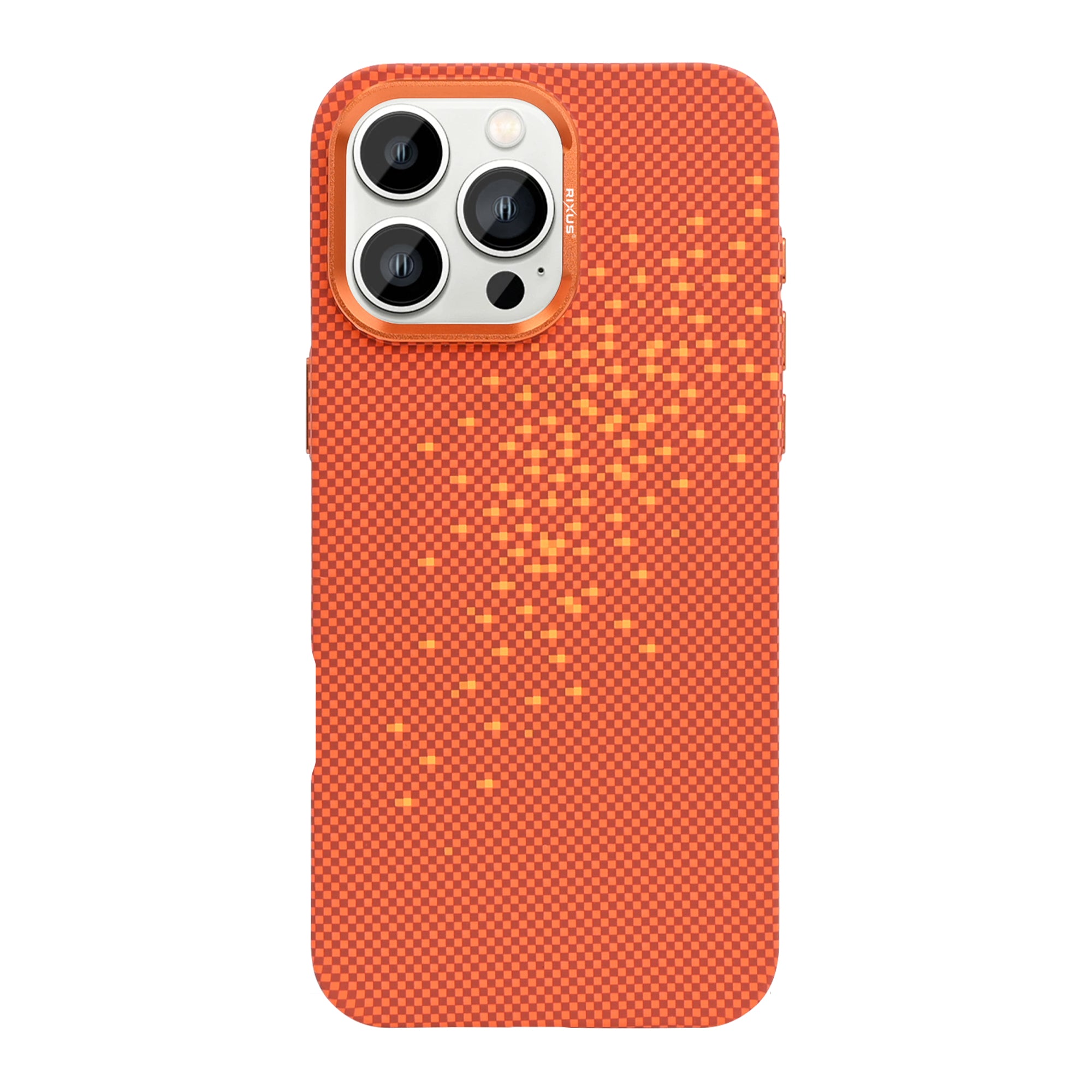 Rixus Alpine Ultra-Slim Case With MagSafe Compatible RXD021 For Apple iPhone 16 Pro Galaxy Orange