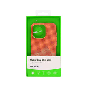 Rixus Alpine Ultra-Slim Case With MagSafe Compatible RXD081 For Apple iPhone 16 Pro Max Mountain Orange