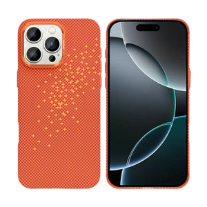 Rixus Alpine Ultra-Slim Case With MagSafe Compatible RXD021 For Apple iPhone 16 Pro Max Galaxy Orange