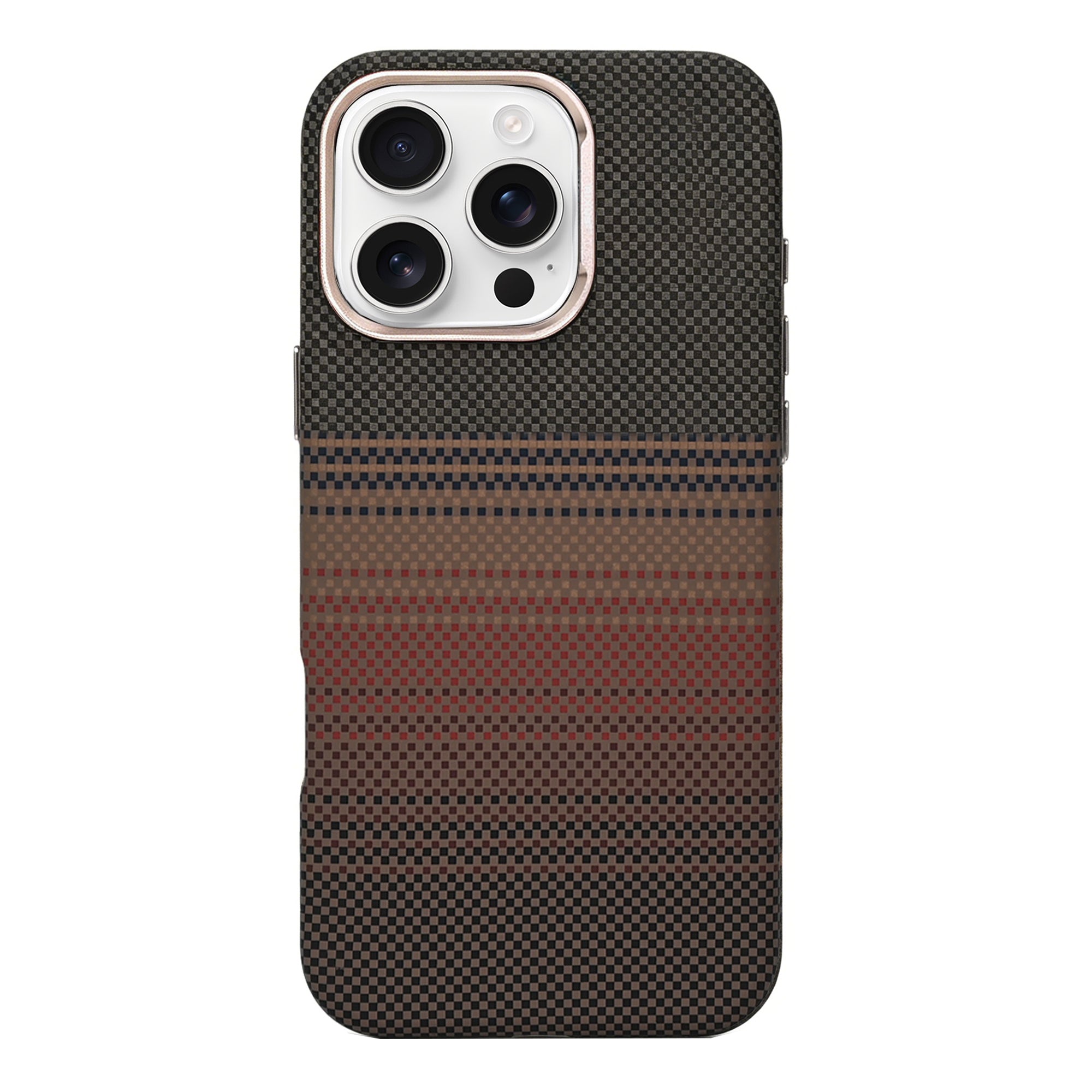 Rixus Alpine Ultra-Slim Case With MagSafe Compatible RXA130 For Apple iPhone 16 Pro Max Stripe Brown
