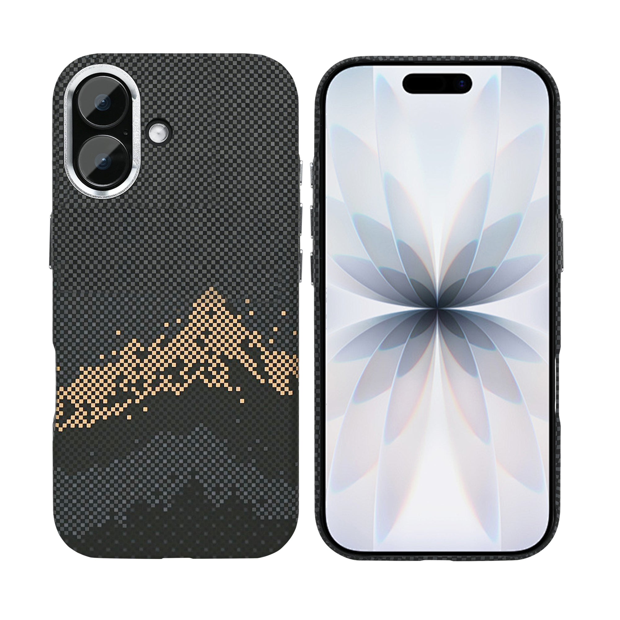 Rixus Alpine Ultra-Slim Case With MagSafe Compatible RXD082 For Apple iPhone 17 Mountain Black