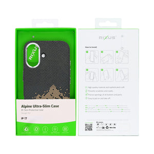 Rixus Alpine Ultra-Slim Case With MagSafe Compatible RXD082 For Apple iPhone 17 Mountain Black
