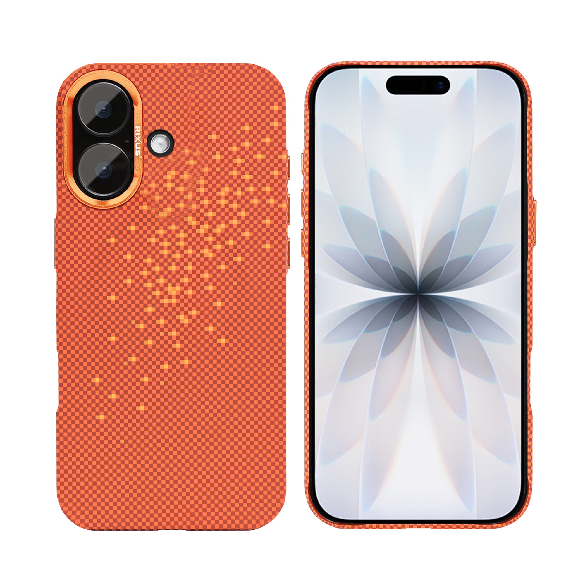 Rixus Alpine Ultra-Slim Case With MagSafe Compatible RXD021 For Apple iPhone 17 Galaxy Orange