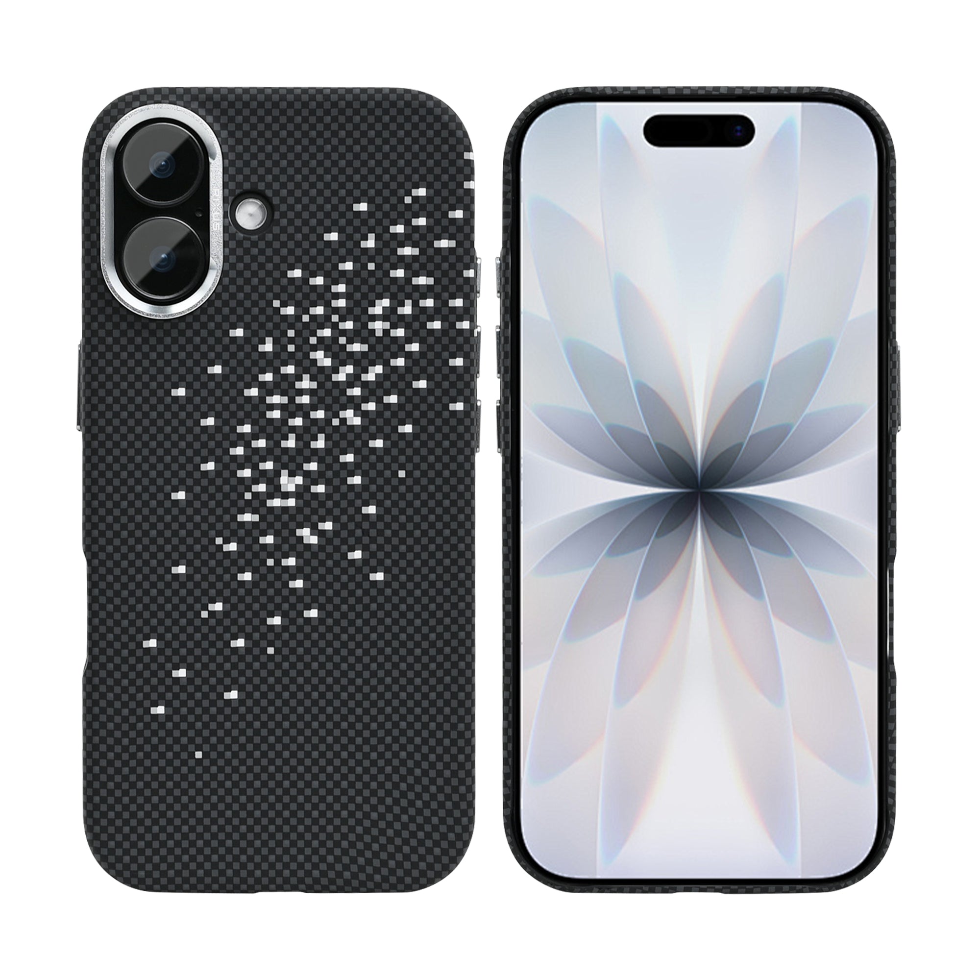 Rixus Alpine Ultra-Slim Case With MagSafe Compatible RXD022 For Apple iPhone 17 Galaxy Black