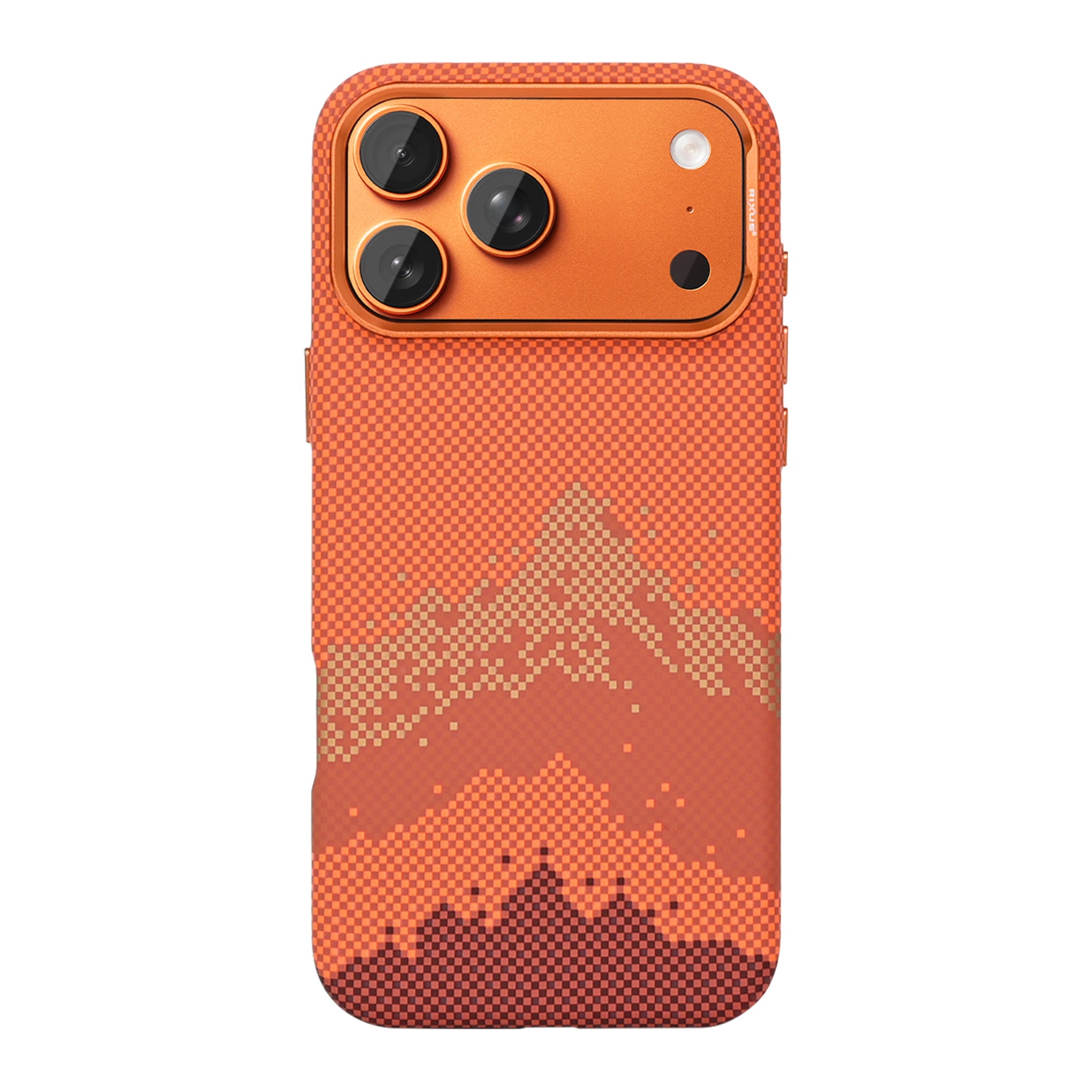 Rixus Alpine Ultra-Slim Case With MagSafe Compatible RXD081 For Apple iPhone 17 Pro Mountain Orange