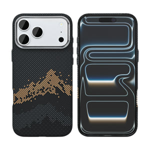 Rixus Alpine Ultra-Slim Case With MagSafe Compatible RXD082 For Apple iPhone 17 Pro Mountain Black