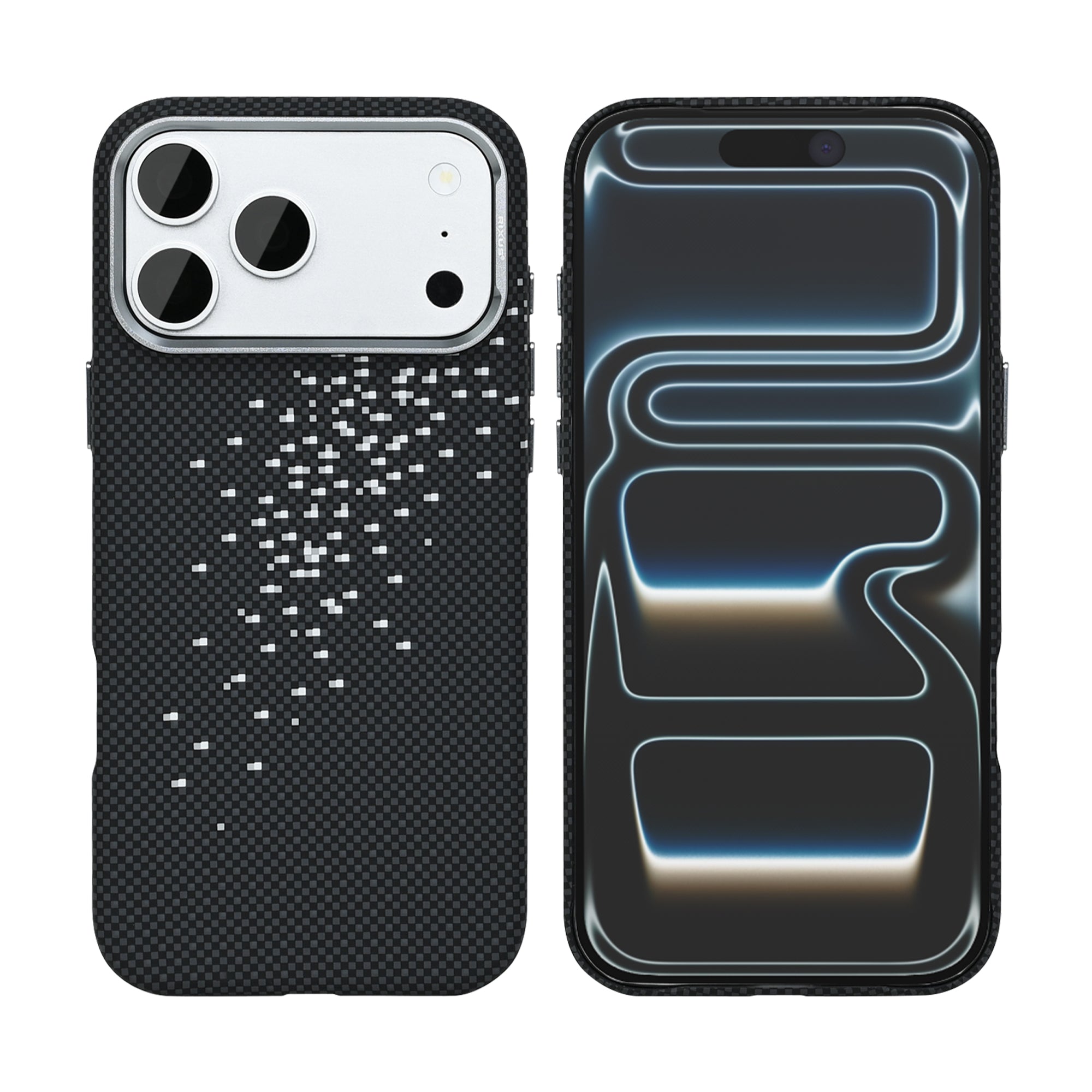 Rixus Alpine Ultra-Slim Case With MagSafe Compatible RXD022 For Apple iPhone 17 Pro Galaxy Black