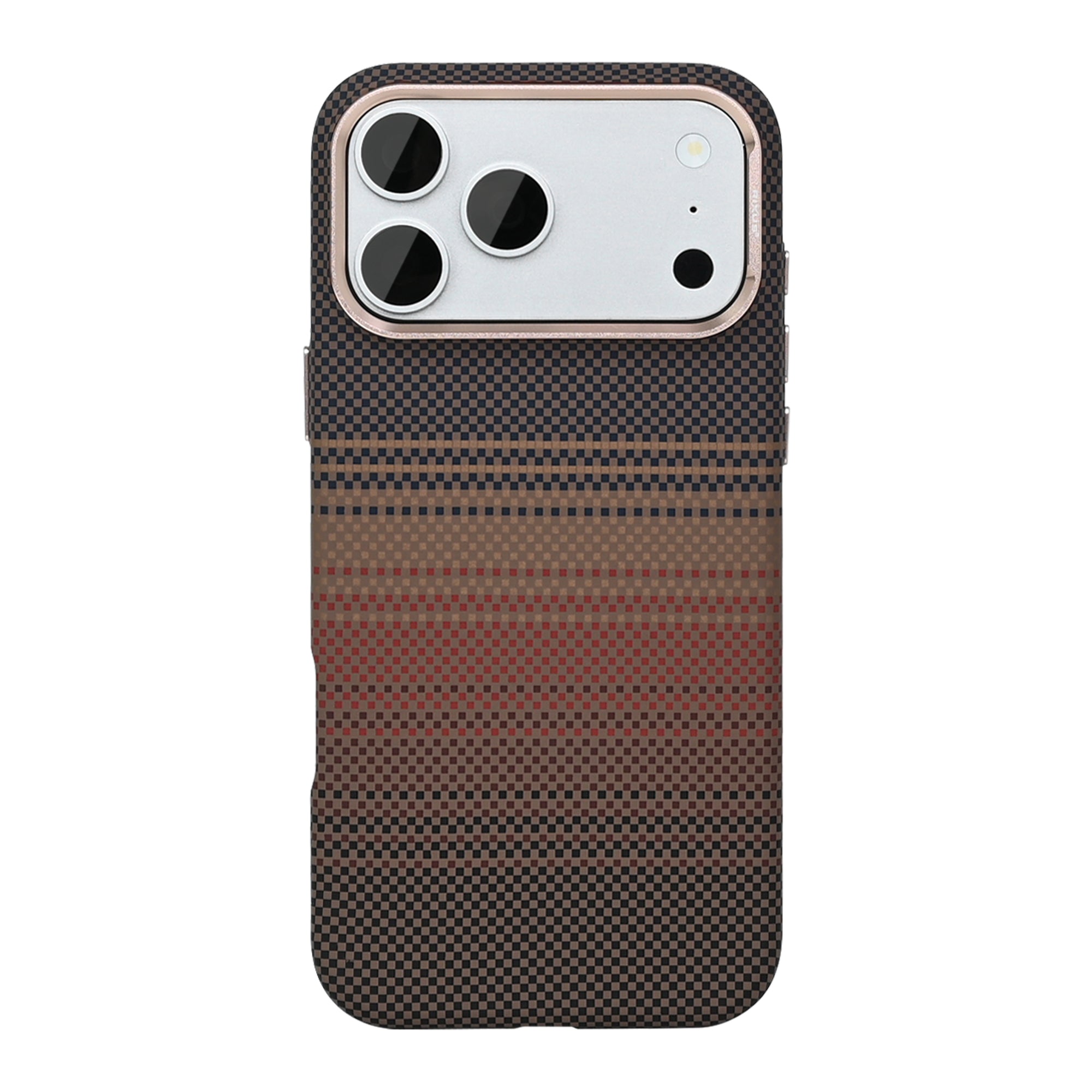 Rixus Alpine Ultra-Slim Case With MagSafe Compatible RXA130 For Apple iPhone 17 Pro Stripe Brown