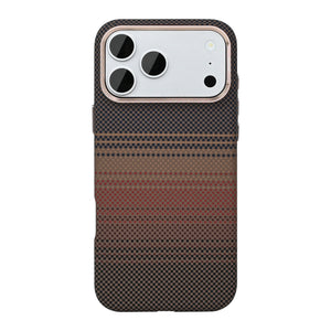 Rixus Alpine Ultra-Slim Case With MagSafe Compatible RXA130 For Apple iPhone 17 Pro Stripe Brown