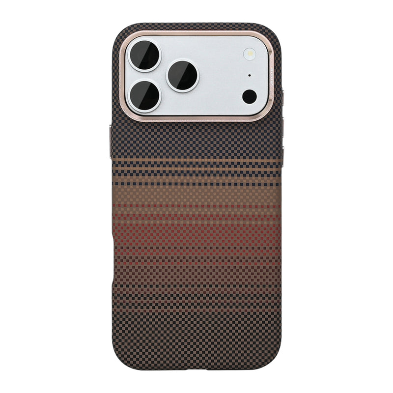 Rixus Alpine Ultra-Slim Case With MagSafe Compatible RXA130 For Apple iPhone 17 Pro Stripe Brown