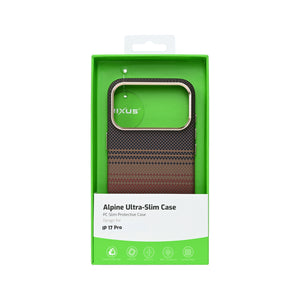 Rixus Alpine Ultra-Slim Case With MagSafe Compatible RXA130 For Apple iPhone 17 Pro Stripe Brown