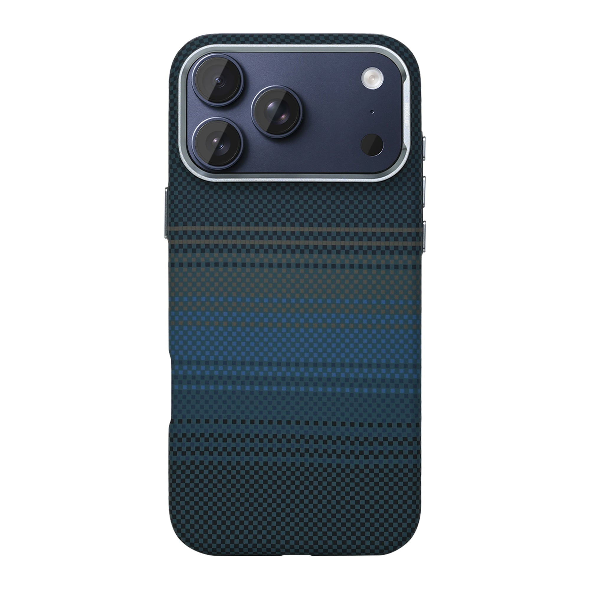 Rixus Alpine Ultra-Slim Case With MagSafe Compatible RXA131 For Apple iPhone 17 Pro Stripe Blue