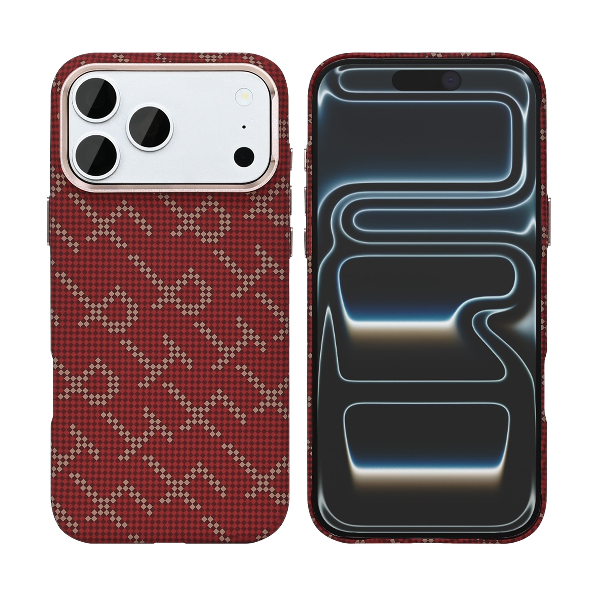 Rixus Alpine Ultra-Slim Case With MagSafe Compatible RXA093 For Apple iPhone 17 Pro Cherry Red