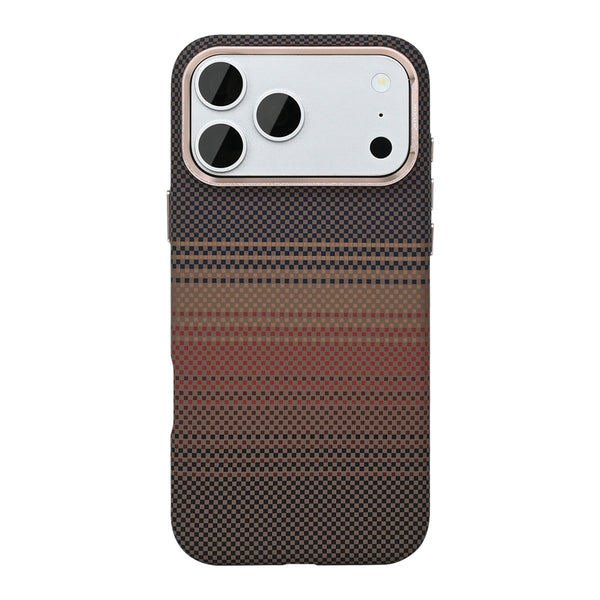 Rixus Alpine Ultra-Slim Case With MagSafe Compatible RXA130 For Apple iPhone 17 Pro Max Stripe Brown