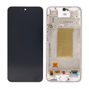 Samsung Galaxy A37 A376B Display And Digitizer With Frame White Service Pack