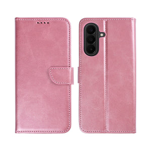 Rixus Bookcase For Samsung Galaxy A27 Pink