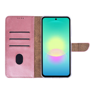 Rixus Bookcase For Samsung Galaxy A27 Pink