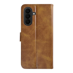 Rixus Bookcase For Samsung Galaxy A27 Light Brown