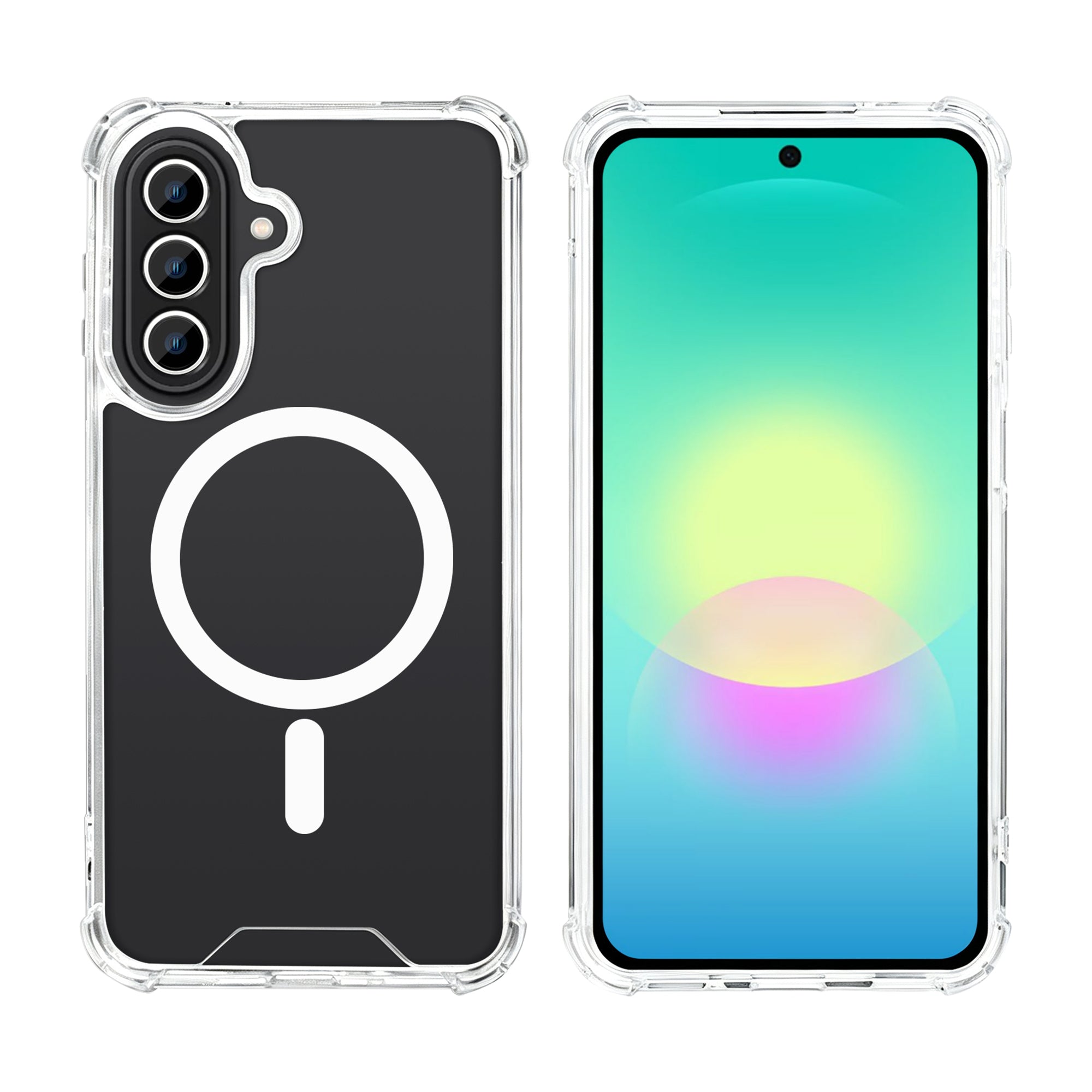 Rixus Anti-Burst Case With MagSafe Compatible For Samsung Galaxy A27 Transparent