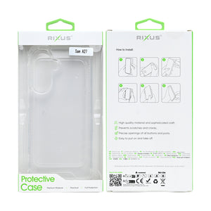 Rixus Anti-Burst Case With MagSafe Compatible For Samsung Galaxy A27 Transparent