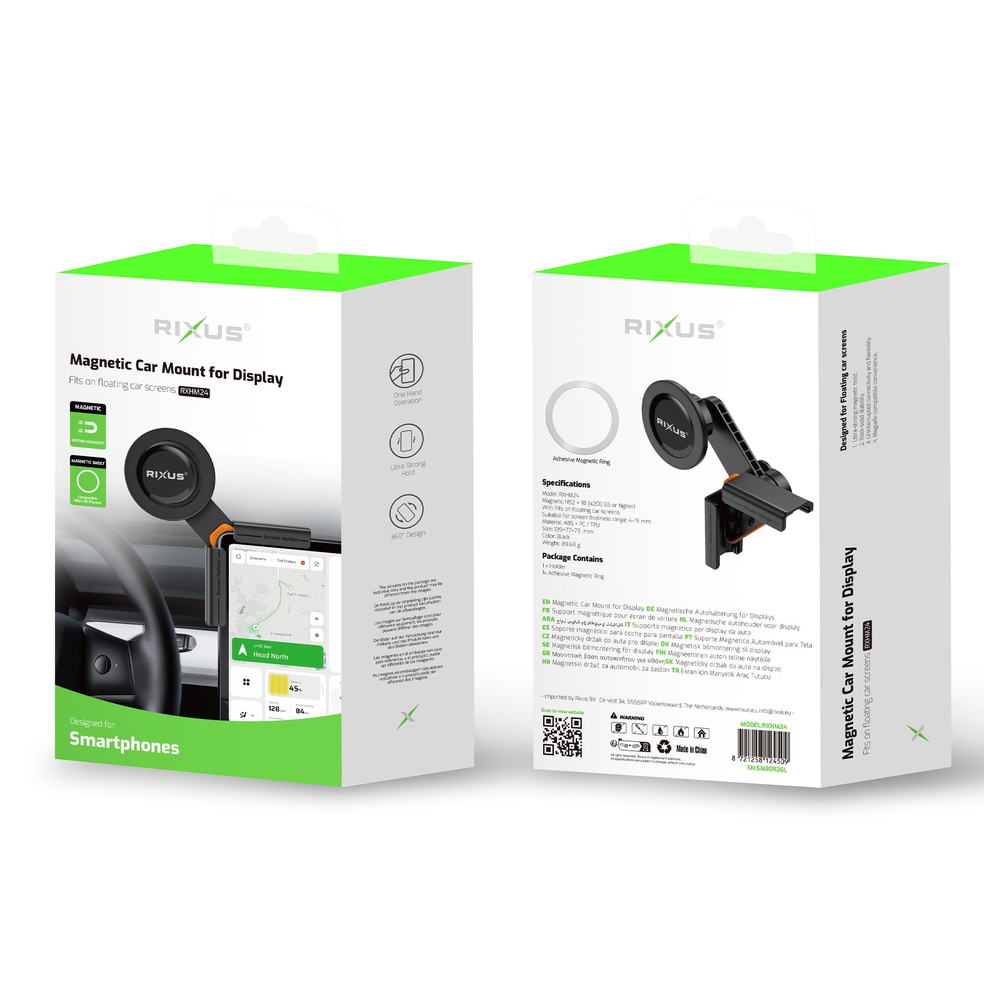 Rixus RXHM24 Magnetic Car Mount For Display