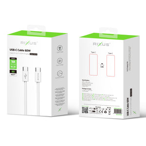 Rixus RXUC15CD USB-C Cable 60W (Counter Display 02)
