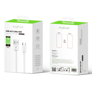 Rixus RXUC15ACD USB-A/C Cable 12W (Counter Display 02)