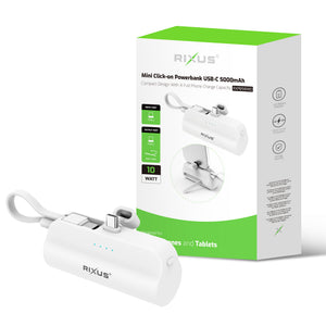 Rixus RXPB98WD Mini Click-On Powerbank USB-C 5000mAh (Counter Display 02)
