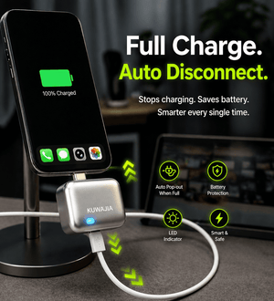 KH-15 Smart USB-C Auto Full Charge Disconnect Adapter 140W Silver