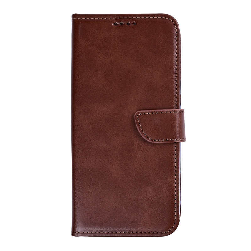 Rixus Bookcase For Samsung Galaxy S26 FE Brown