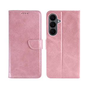 Rixus Bookcase For Samsung Galaxy S26 FE Pink