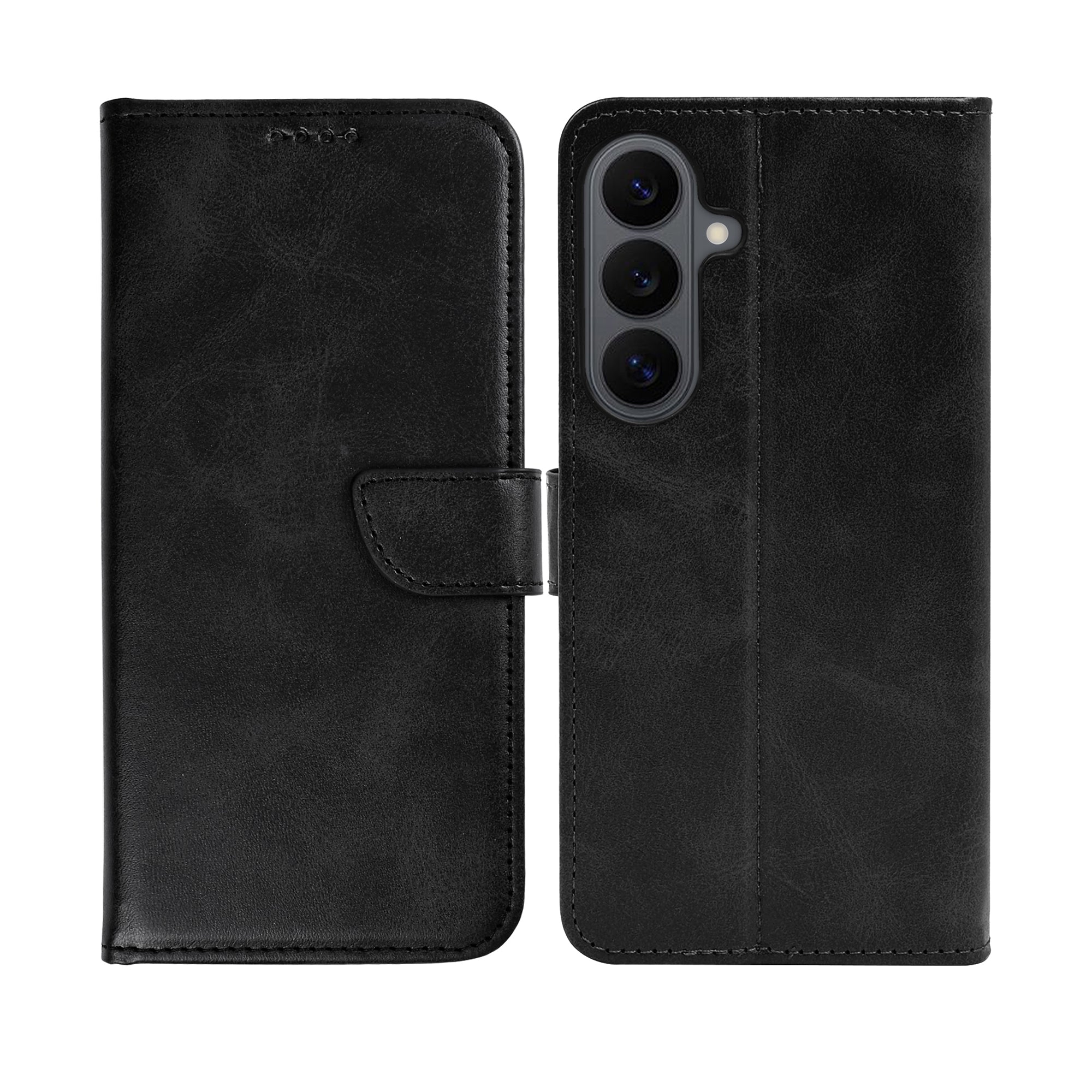 Rixus Bookcase For Samsung Galaxy S26 FE Black