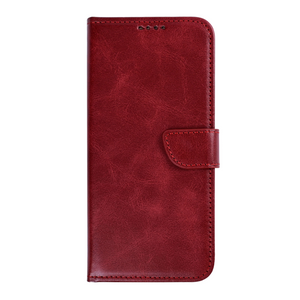 Rixus Bookcase For Samsung Galaxy S26 FE Dark Red