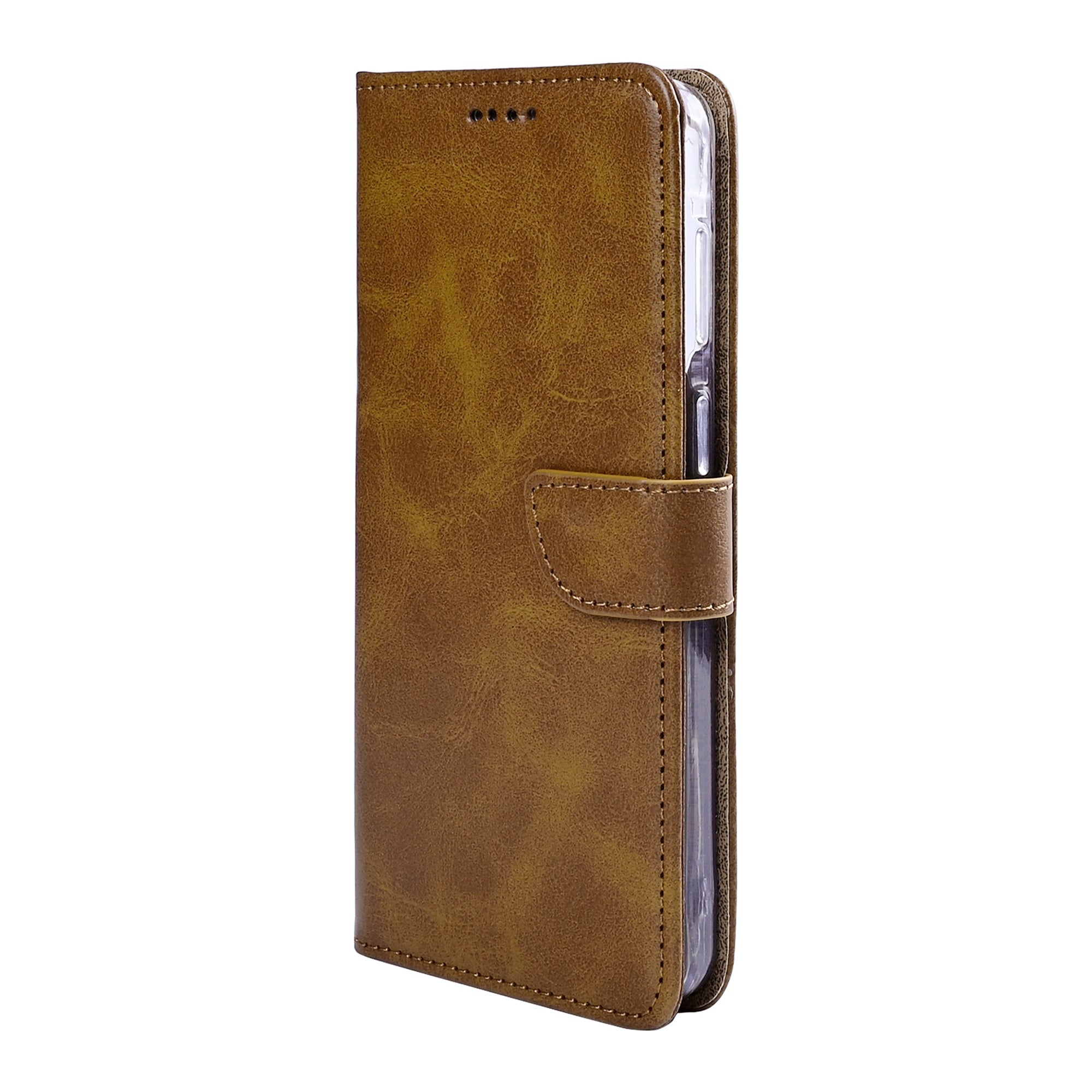Rixus Bookcase For Samsung Galaxy S26 FE Light Brown