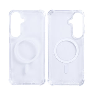 Rixus Anti-Burst Case With MagSafe Compatible For Samsung Galaxy S26 FE Transparent