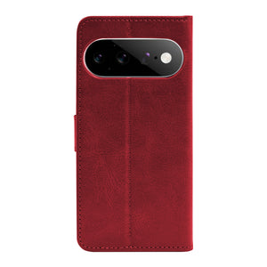 Rixus Bookcase For Google Pixel 11 Dark Red