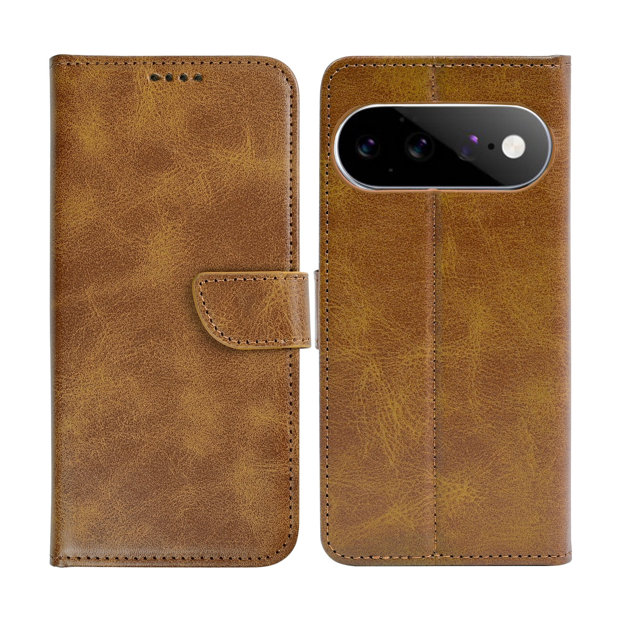 Rixus Bookcase For Google Pixel 11 Light Brown