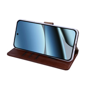 Rixus Bookcase For Google Pixel 11 Pro Brown