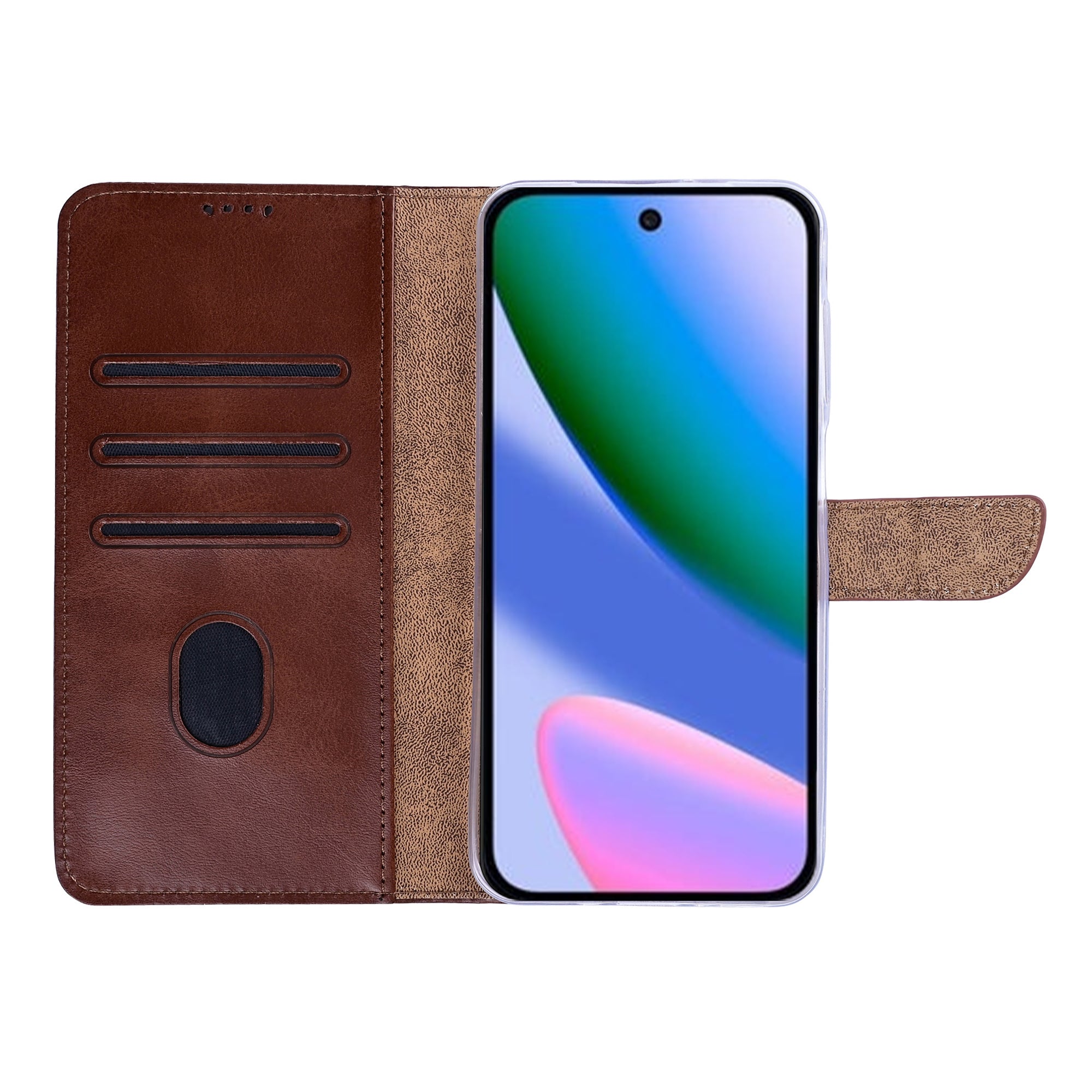 Rixus Bookcase For Google Pixel 11 Pro XL Brown