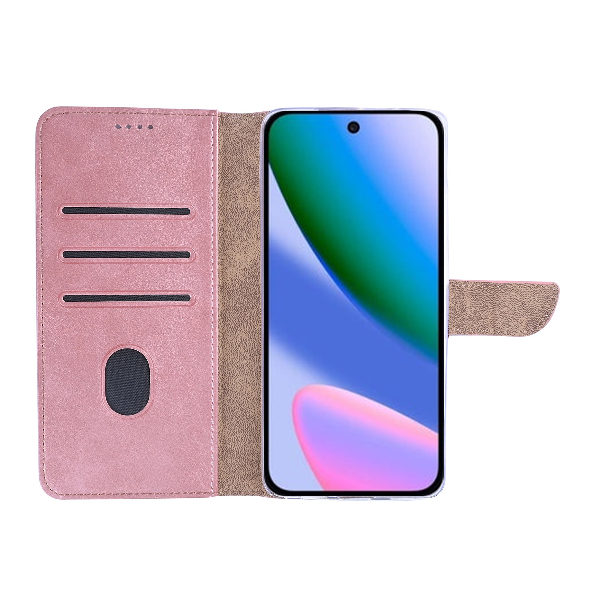 Rixus Bookcase For Google Pixel 11 Pro XL Pink
