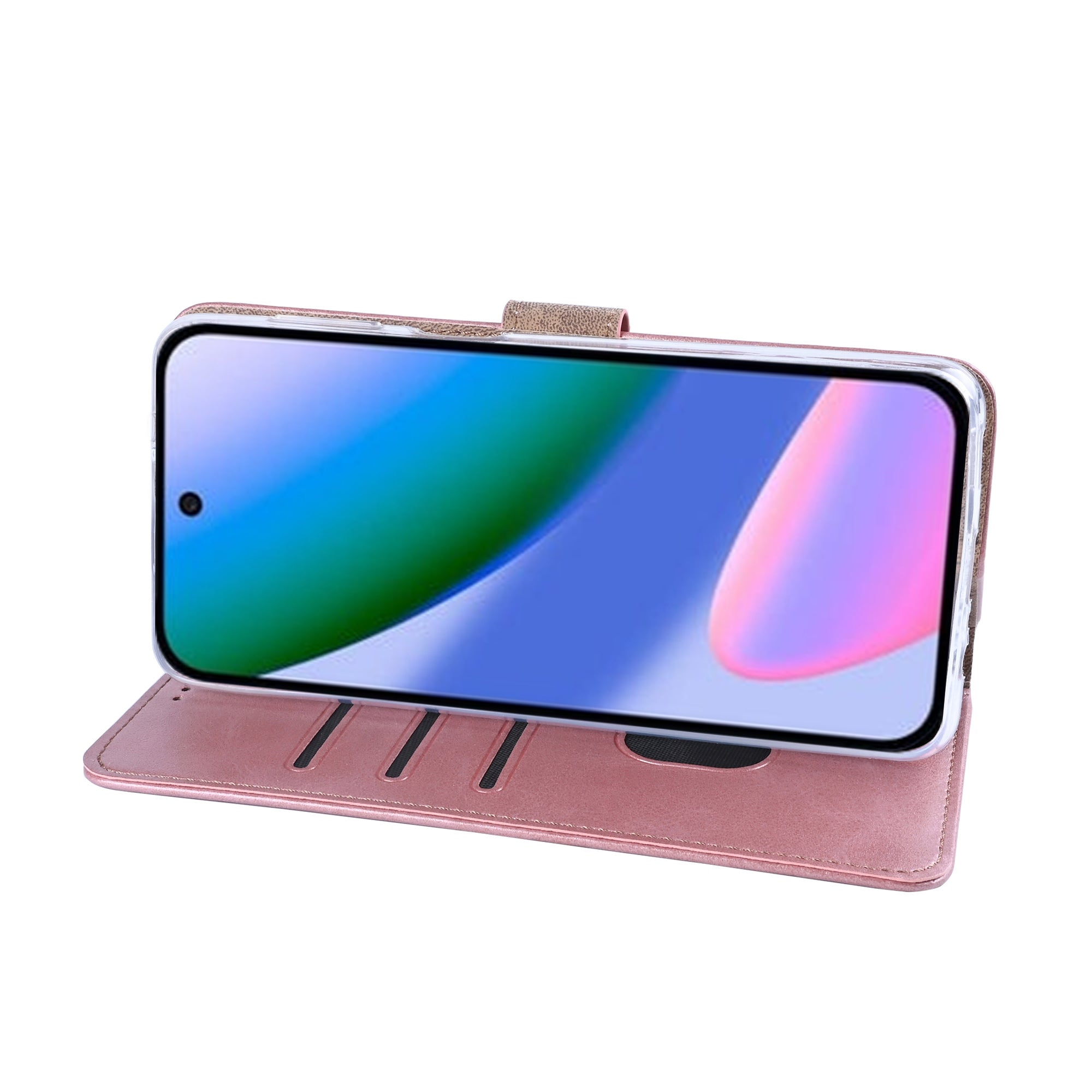Rixus Bookcase For Google Pixel 11 Pro XL Pink