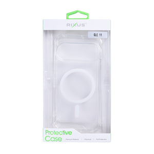 Rixus Anti-Burst Case With MagSafe Compatible For Google Pixel 11 Transparent