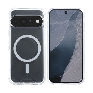 Rixus Anti-Burst Case With MagSafe Compatible For Google Pixel 11 Pro XL Transparent