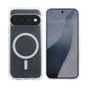 Rixus Anti-Burst Case With MagSafe Compatible For Google Pixel 11 Pro Transparent