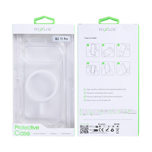 Rixus Anti-Burst Case With MagSafe Compatible For Google Pixel 11 Pro Transparent