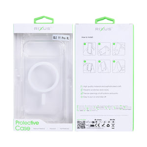 Rixus Anti-Burst Case With MagSafe Compatible For Google Pixel 11 Pro XL Transparent