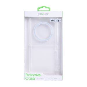 Rixus Anti-Burst Case With MagSafe Compatible For Samsung Galaxy Z Flip8 Transparent